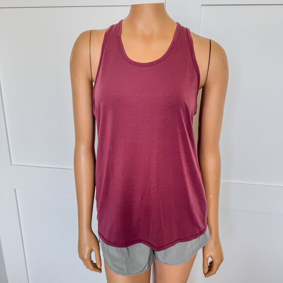 Athleta Women's Small Essence Tie Back Tank in Flora Mauve-Activewear-Yoga Top - Picture 3 of 7